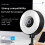 Webcam 2K com suporte flexível, foco automático, microfone, 3 níveis de brilho, conexão USB plug & play para laptop/PC – Compatível com 2