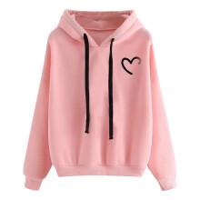 Sweat à capuche long pour femme, imprimé rose, taille XXL