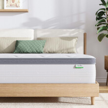 Novilla Mattresses King Size, 10.6 Inch Deep Pocket Sprung Mattress 5FT, 3-Zone Firm King Size Mattresses with Breathable CertiPUR-US Foam and