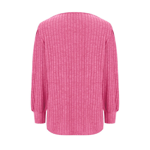 Lenago Oversize-Pullover für Damen in Übergrößen, modisch, langärmelig, locker, einfarbig, Bluse, Pullover, Jumper 2