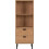 Seconique Seconique Leon 2 Drawer 2 Shelf Cabinet in Medium Oak Effect 4