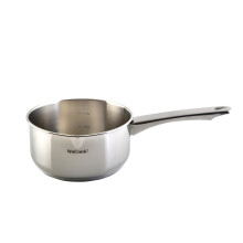 Wecook! Saucepan 12cm/0,7L, Stainless Steel Nonstick Sauce Pot for Induction, Gas and Electric Hobs, Cooking Pot with Spout and Practical Measuring