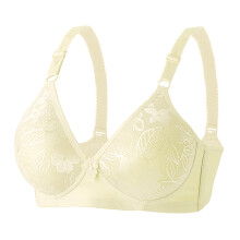QLEICOM Everyday Wirefree-bh til kvinder – Comfort Lift, fuld skål, bomuld, åndbar, plus size, uden bøjler, beige, kompatibel med 40/90BC