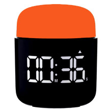 Table Timer Stopwatch, Large Led Display, Simple Manual Rotation Count Down & Up, Adjustable Volume & Brightness, Easy for Kids, Vintage No Ticking