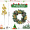 Hastes de frutinhas douradas com glitter, 7,8 polegadas, 10 unidades 4