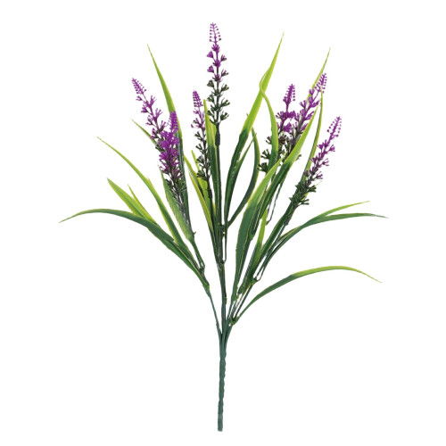 Kunstige lavendelblomster med græsbundt UV-resistent