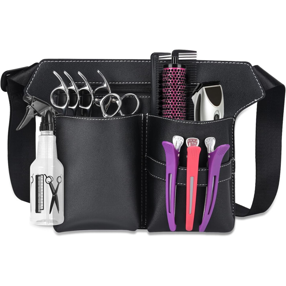 Hairdresser Scissor Bag â PU Leather Waist Pouch for Hairdressing Tools, Compatible with Professional Scissors