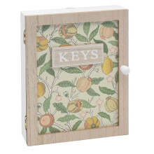 The Leonardo Collection William Morris Fruit Key Cabinet | Stylish Wall-Mounted Key Holder for Home & Office | Decorative Wooden Key Storage Cabinet |