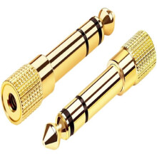 Adapter audio 3,5 mm żeński na 6,35 mm męski