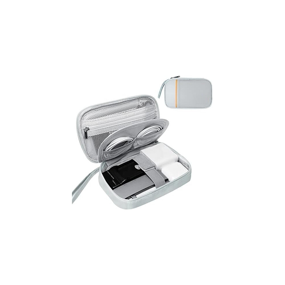 Portable Waterproof Electronics Travel Organizer Bag For Cords, Chargers, Sd Cards Â Grey 9152228216921