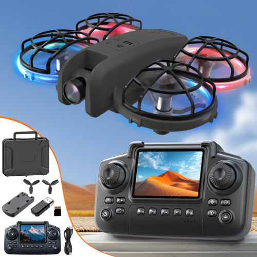 Drone με κάμερα 1080P με τηλεχειριστήριο οθόνης, τετρακόπτερο 2.4G RC, διατήρηση 1