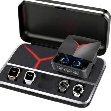 Auricolari wireless Bluetooth 5.0 con cancellazione attiva del rumore e custodia a LED