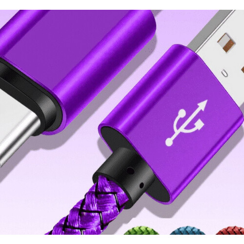 Καλώδιο USB 2 τεμαχίων, καλώδιο υπερταχείας φόρτισης για Android, πλεγμένο καλώδιο USB 1