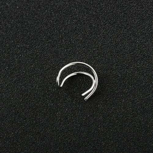 1 τεμάχιο ασημένια σκουλαρίκια Criss Ear Cuff χωρίς τρύπημα για γυναίκες, πάρτι, 1