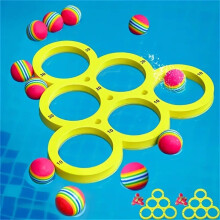 Tossing Ball Pool Games with Score Target, Floating Water Toys for Swimming Pool Fun, Outdoor Family Activity Set for Adults