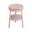 Pink bedside table with drawer and shelf, compact 2