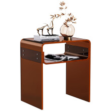 solaround Acrylic Side Table, Small acrylic Bedside table Nightstand, 40 x 30 x 50 cm (Dark Brown)