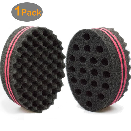 Twist Sponge Afro Coil Barber Tool Dubbelsidig 1