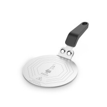 Bialetti DCDESIGN08 Piattello Induzione Per Moka Induction Plate, Suitable for Coffee Makers up to 6 Cups and Small pots, 25.5 x 13 x 5.5 cm, Steel, 6