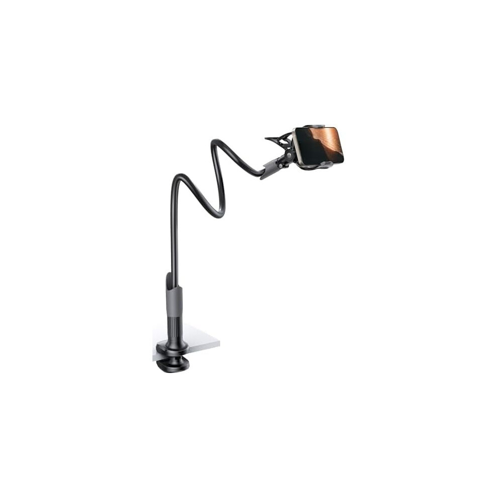 Gooseneck Phone Holder With Flexible Clamp For Bed Or Desk, 9377112022826