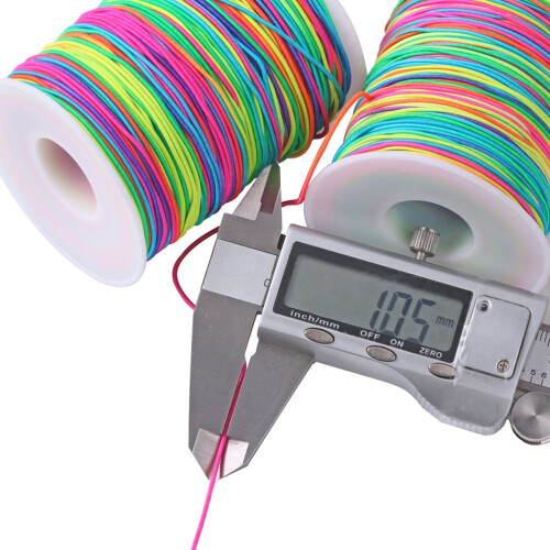 Cordon élastique coloré de 0,8 mm pour la création de bijoux et de perles (100 m/rouleau) 1