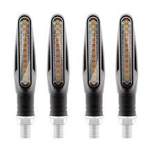 Most leértékelve! 2/4X Motorkerékpár LED-es Irányjelző Villogó Borostyánsárga ÚJ Univerzális N4D1