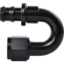 6AN180 graden push-lock slangkoppeling, zwart
