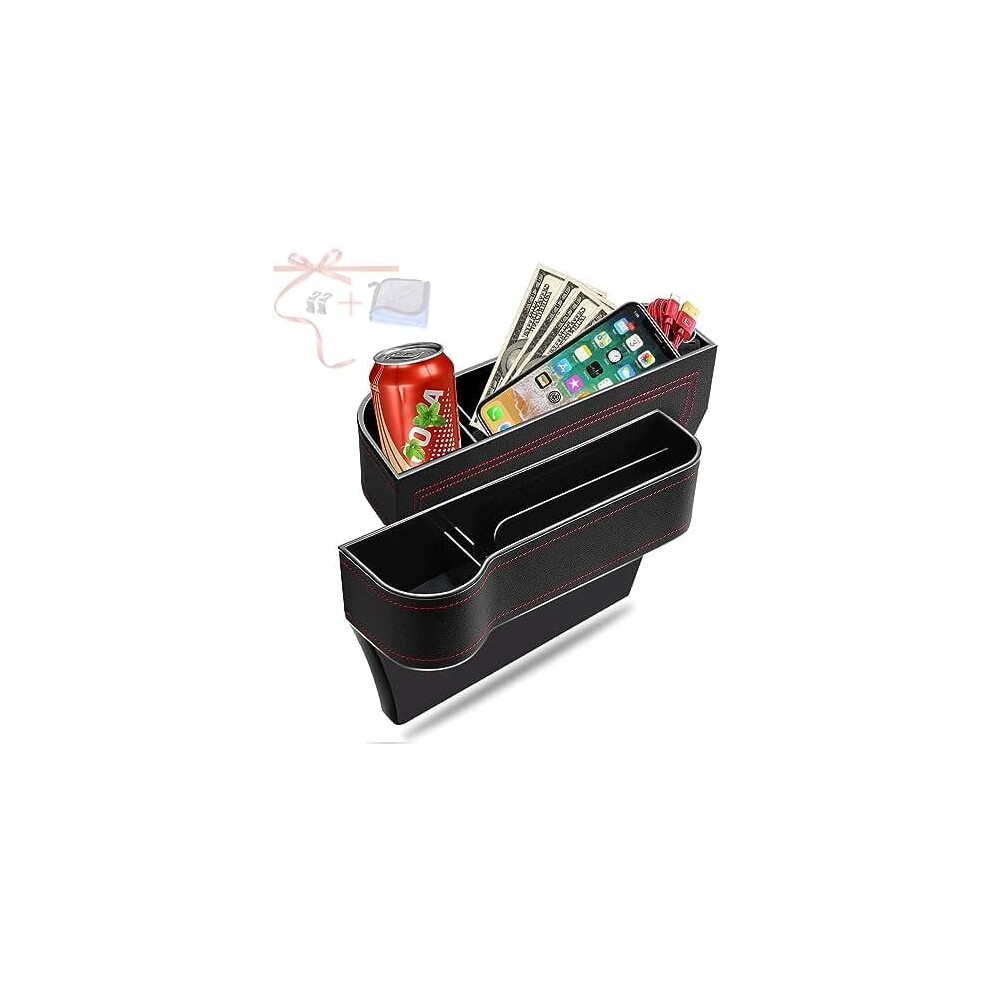 2-Pack Car Seat Gap Filler Organizer With Cup Holders, Phone & Sunglasses Storage, Compatible With Most Cars 9130661716468