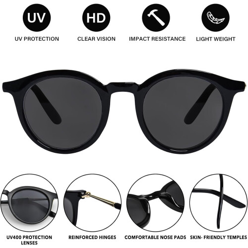 Gafas de sol redondas para mujer con protección UV400 2