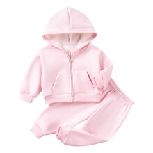 Ensemble sweat-shirt Ă capuche uni et pantalon long tendance pour enfants de 2 Ă 12 ans (rose n 4, 2 ans)