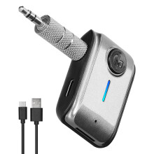 Oiriúntóir Tarchuradóir Fuaime Gan Sreang, Glacadóir Gluaisteáin Bluetooth le hIonchur 3.5mm & TF, Saor ó Lámha, Ag luí le Gléasanna