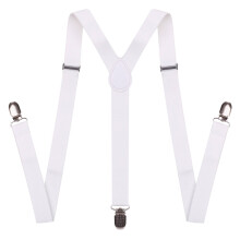Men's suspenders lightweight breathable heavy duty white