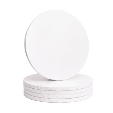 The Baked Studio - 10 Inch 12mm Thick Round White Gloss Drum Cake Boards (Pack of 5)