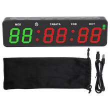 Rechargeable Gym Timer: Interval Stopwatch For Fitness, Boxing Home Workouts, Magnetic Base