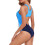 Costume intero da donna con design a blocchi di colore 5