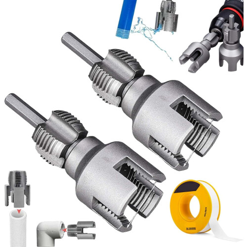 Dobbeltfunktionelt PVC-rørgevindværktøj 1/2"