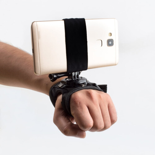Support de téléphone portable avec dragonne pour la pêche, noir 1