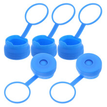 Lot de 5 bouchons de rechange réutilisables bleus pour bonbonnes d'eau de 3,8 litres