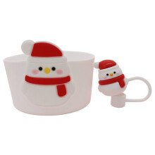 Ensemble de 12 manchons et pailles de Noël en silicone pour tasses et Noël