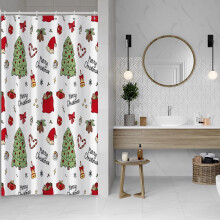 Juletræsbruseforhæng Polyester 91 x 183 cm