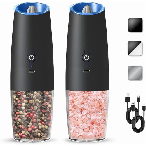 Conjunto de moedores elétricos de sal e pimenta