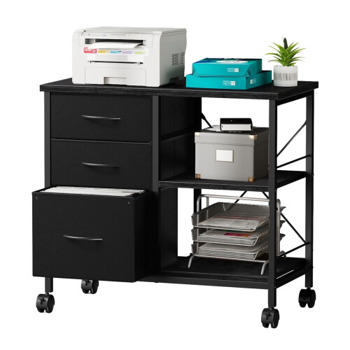 Κινητό Ντουλάπι Αρχειοθέτησης EDX3Drawer, Ρολό Ντουλάπι Αποθήκευσης με Ανοιχτό Ράφι