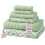 Ensemble de serviettes en coton Oxford vert sauge, 6 pièces 1