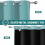 Light Grey Blackout Curtains 42x63in 2-Panel Grommet Set 4