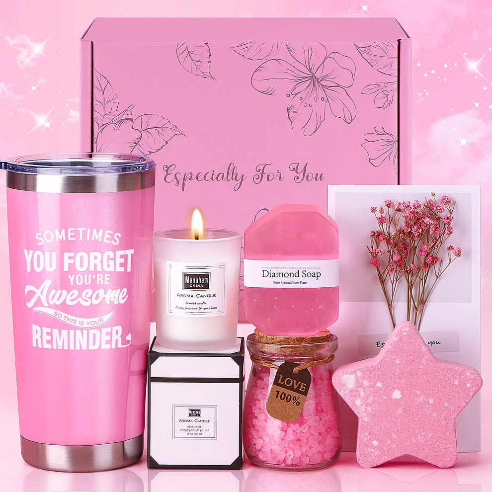 Tudou Birthday Pamper Gifts For Women, Unique Self Care Package Relaxation Spa Bath Set Get Well Soon Gifts For Her, Ladies Pamper Hamper Birthday Gifts