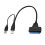 Cabo adaptador USB 3.0 para SATA para HDD de 2,5 polegadas, preto 2