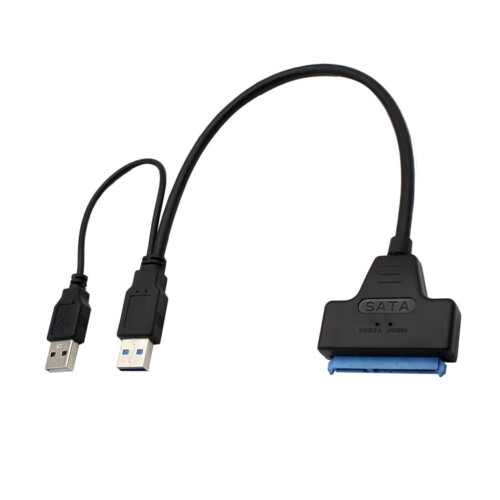 Cabo adaptador USB 3.0 para SATA para HDD de 2,5 polegadas, preto 1