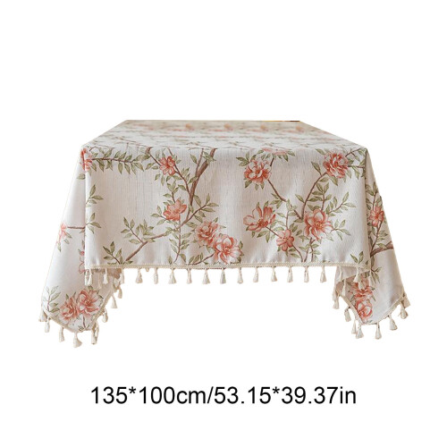 Floral Bird Tablecloth 55x40 in Waterproof Polyester 2