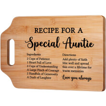 Gleevara Auntie Gifts, Best Auntie Birthday Gifts - Natural Bamboo Chopping Board, Auntie Mothers Day Christmas Gifts, Gifts for Auntie from Niece