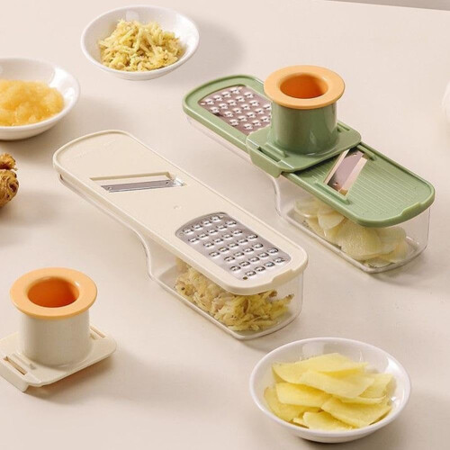 Mini-Knoblauchschneider/3-in-1-Gemüsemandoline mit Behälter 1
